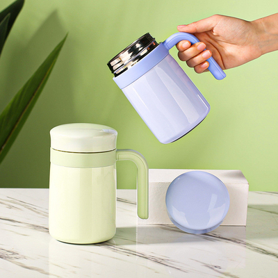Écrans de soie imprimés séparation du thé et de l'eau tasse isolée 500 ml occasion de la Saint-Valentin