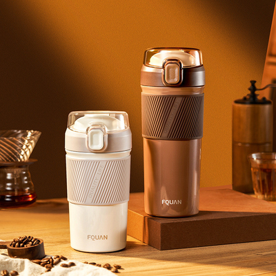 480/650ml Manche à vide Coupe à ressort Coupe vélo Café Voiture Coupe isolée Cadeau de nouveauté idéal