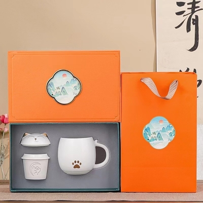 Renforcez le moral de l'équipe avec notre ensemble cadeau de Pâques tasse de bureau en céramique et souvenir atmosphérique