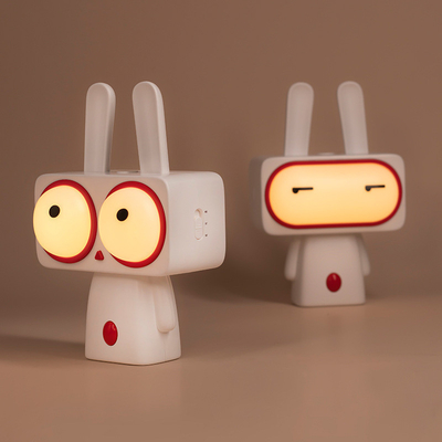 Bobi Lapin Dormant Nuit Lumière personnalisée de dessin animé de bureau Lumière pour le jour des imbéciles d'avril