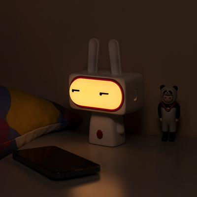 Bobi Lapin Dormant Nuit Lumière personnalisée de dessin animé de bureau Lumière pour le jour des imbéciles d'avril