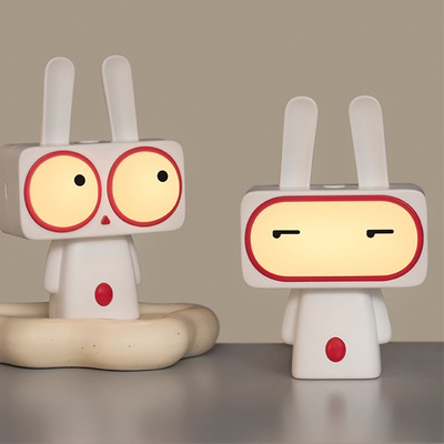 Bobi Lapin Dormant Nuit Lumière personnalisée de dessin animé de bureau Lumière pour le jour des imbéciles d'avril