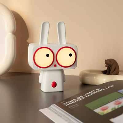 Bobi Lapin Dormant Nuit Lumière personnalisée de dessin animé de bureau Lumière pour le jour des imbéciles d'avril