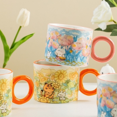 Técniques d'impression sur écran de soie U Creative Cup Gift Box Set pour un espace de vie unique