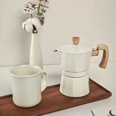 Boîte cadeau à café à sérigraphie à six pièces et broyeur à main