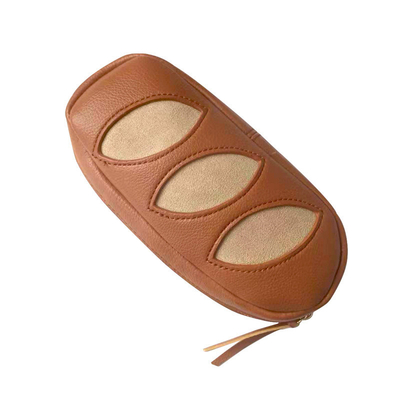 Journée du fou de texture maquillage sac de rangement mignon petit pain sac crossbody pour les activités