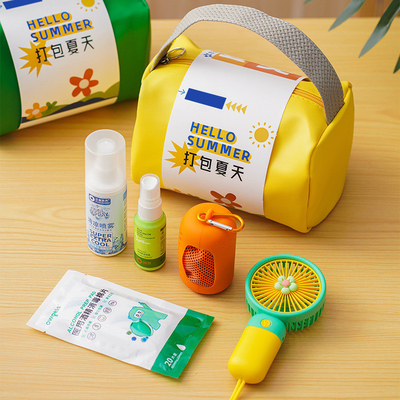 Logo personnalisé cadeau d'été à main fraîche pour les achats d'entreprise 1 Impression couleur