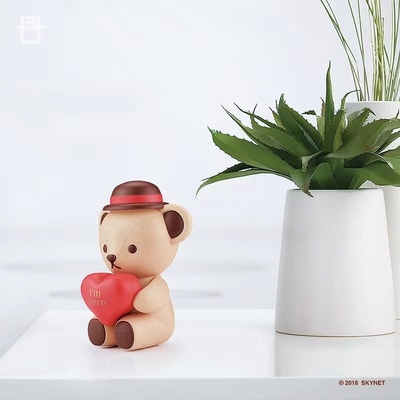 Utilisateur final cible de l'agriculture Teddy Hugging Heart haut-parleur Bluetooth avec impression couleur
