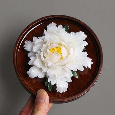 Logo Peony céramique parfumé fait à la main Le cadeau parfait pour les produits de bureau