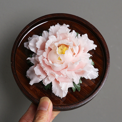 Logo Peony céramique parfumé fait à la main Le cadeau parfait pour les produits de bureau