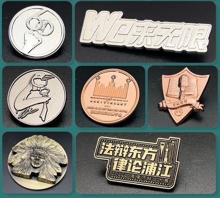Emblème d'épingle en lapel métallique d'animation personnalisé avec collection d'émail doux et dur