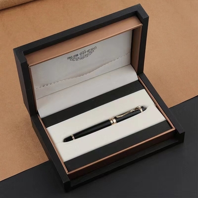 Cadeau d'affaires stylo d'encre à fontaine métallique avec logo personnalisé et impression graphique 1 couleur