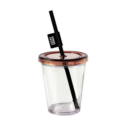 Impression UV Coupe de café à la paille à la fraîcheur d'été avec couvercle