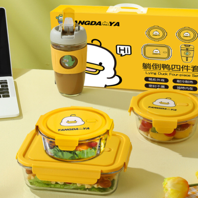 Boîte de bento isolée en verre pour les besoins des utilisateurs finaux des hôtels et des centres de villégiature