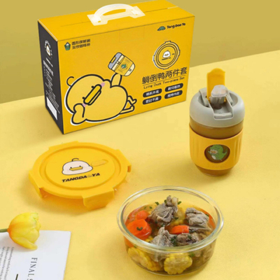 Boîte de bento isolée en verre pour les besoins des utilisateurs finaux des hôtels et des centres de villégiature