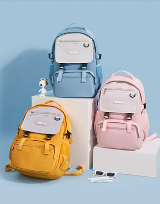 Aihua Shiqing sac à dos de style japonais coréen grande capacité anti-éclaboussures collision de couleur sac à ordinateur cadeau d'entrée