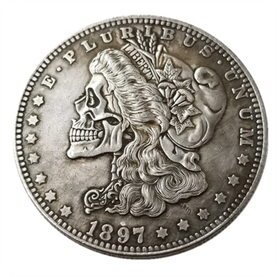 1897 Tête Monnaie argentée Morgan Monnaie commémorative Monnaie métallique Artisanat Thème d'amour