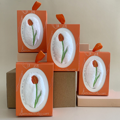 Ins Style Tulip Towel Souvenir unique de la journée de la femme pour les passionnés d'agriculture sur l'année