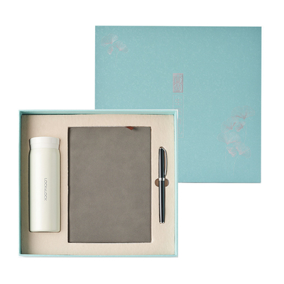 Ensemble d'affaires pour l'agriculture Fermeture thermos stylo et ordinateur portable