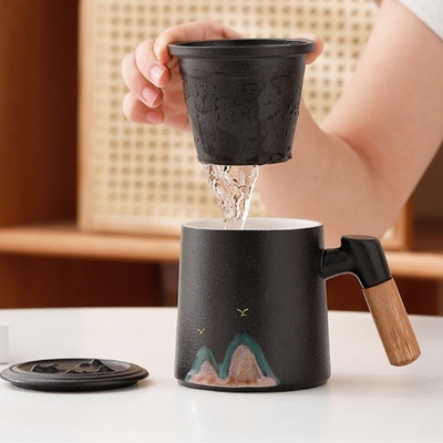 Créatif Qianli Jiangshan Set de tasses de bureau cadeaux parfaits pour les hôtels et les centres de villégiature