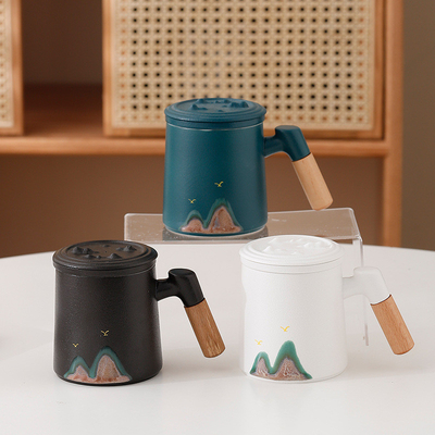 Créatif Qianli Jiangshan Set de tasses de bureau cadeaux parfaits pour les hôtels et les centres de villégiature