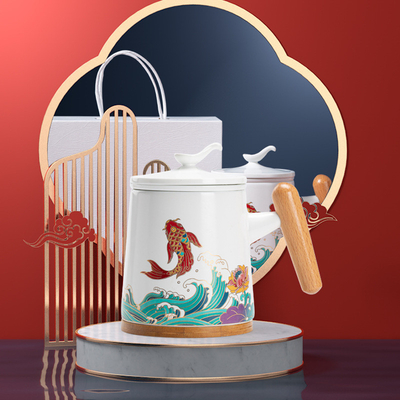 Ensemble de thé en céramique personnalisé pour l'impression de cadeaux et de logos