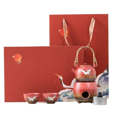Xianhe Yangwen Thé à l'alcool, lampe à thé, chauffe-eau, ensemble cadeau d'affaires avec 1 impression couleur