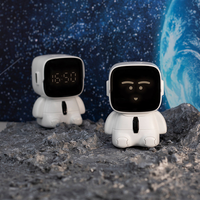 Impression graphique couleur 2 Robot amusant mignon Températeur numérique de bureau USB pour entreprise cadeau