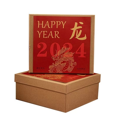 Set de papier kraft pour les cadeaux du festival du printemps à l'hôtel et au complexe 1 année d'impression en couleur