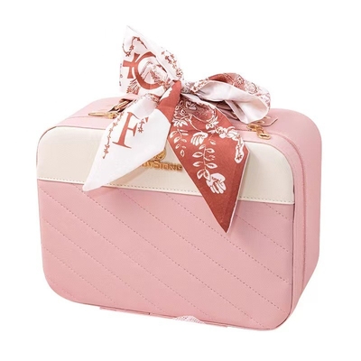 1 Graphique couleur Impression couleur Sac de maquillage portable pour demoiselle de mariée Boîte cadeau de retour