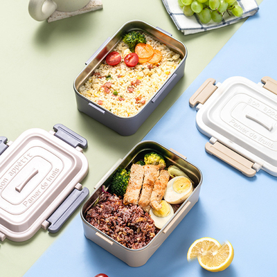 304 boîte à lunch scellée en acier inoxydable simple scellé et portable pour les avantages sociaux des employés