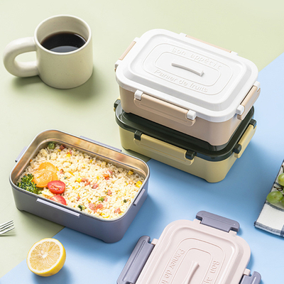 304 boîte à lunch scellée en acier inoxydable simple scellé et portable pour les avantages sociaux des employés