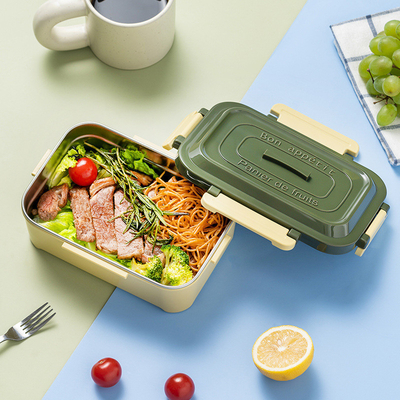 304 boîte à lunch scellée en acier inoxydable simple scellé et portable pour les avantages sociaux des employés