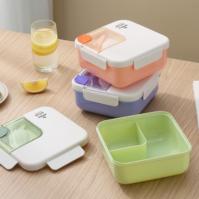 Organisez vos repas avec style Boîte de déjeuner en plastique carrée portable pour cadeaux aux employés