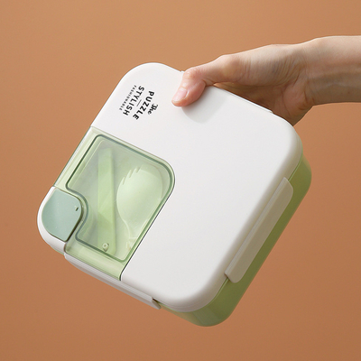 Organisez vos repas avec style Boîte de déjeuner en plastique carrée portable pour cadeaux aux employés