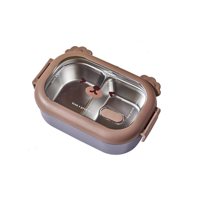 Boîte de déjeuner isolée en acier inoxydable pour la fête des enfants cadeau 2 impression graphique couleur