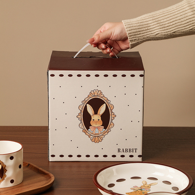 Serre en céramique de lapin pour l'occasion de Pâques avec techniques d'impression UV