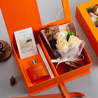 8 mars Fête cadeau à main Aromathérapie Bouquet Boîte cadeau avec impression en couleur