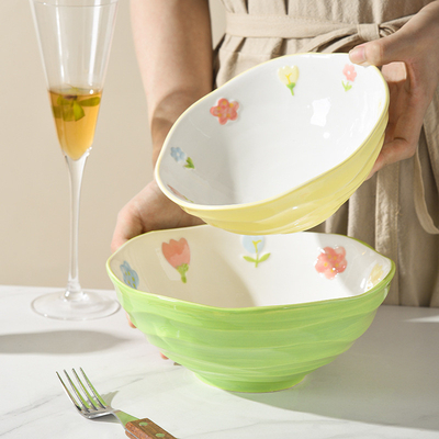 7 pouces bocal de nouilles en céramique pour la vaisselle de table de ménage événement cadeau et sérigraphie