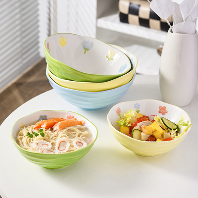 7 pouces bocal de nouilles en céramique pour la vaisselle de table de ménage événement cadeau et sérigraphie