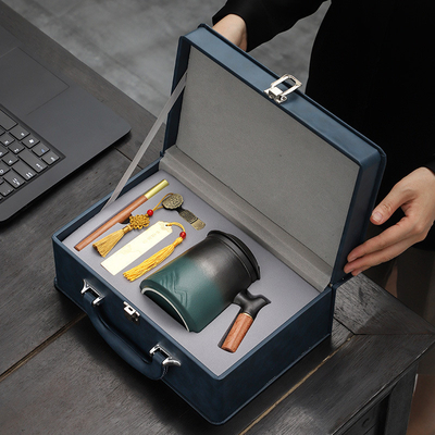 Boîte à cadeaux en céramique de grande beauté pour cadeaux de conférence annuels de bureau et d'entreprise