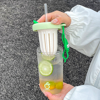 Coupe de thé séparation 500ml haut de gamme, coupe d'extraction à froid avec une tasse d'eau de paille