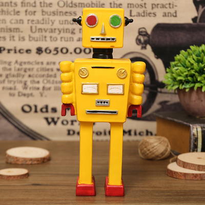 Décorations de fenêtres et artisanat pour la fête des pères Décorations de modèles de robots rétro