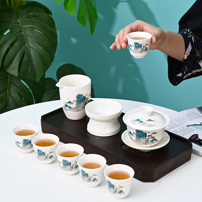 Chienshan moutons gras Jade Kung Fu thé ensemble parfait compagnon d'affaires cadeau occasion de l'année