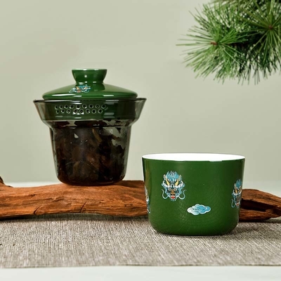 Dragon Pearl boules de thé et Mugwort parfum de thé ensemble dans une boîte en plastique de taille personnalisée