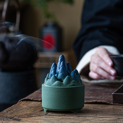Activités Décoration de bureau Création de poterie brute Mountain View brûleur d'encens