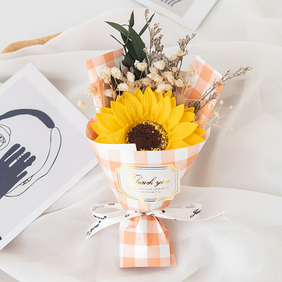 4 couleurs graphiques imprimées festival Bouquet fleur de savon parfait pour le retour à l'école cadeau