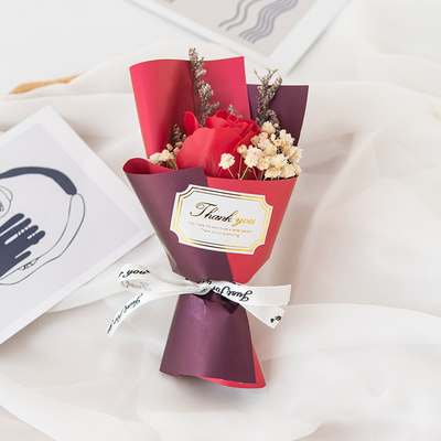4 couleurs graphiques imprimées festival Bouquet fleur de savon parfait pour le retour à l'école cadeau