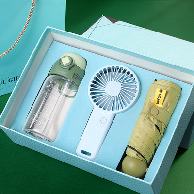 Ventilateur petit et parapluie en verre de paille gradué