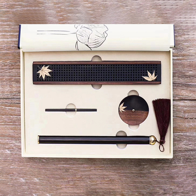 Outils d'encens de séquoia de style chinois d'encens de chambre en bois d'encens de poêle pour cadeaux